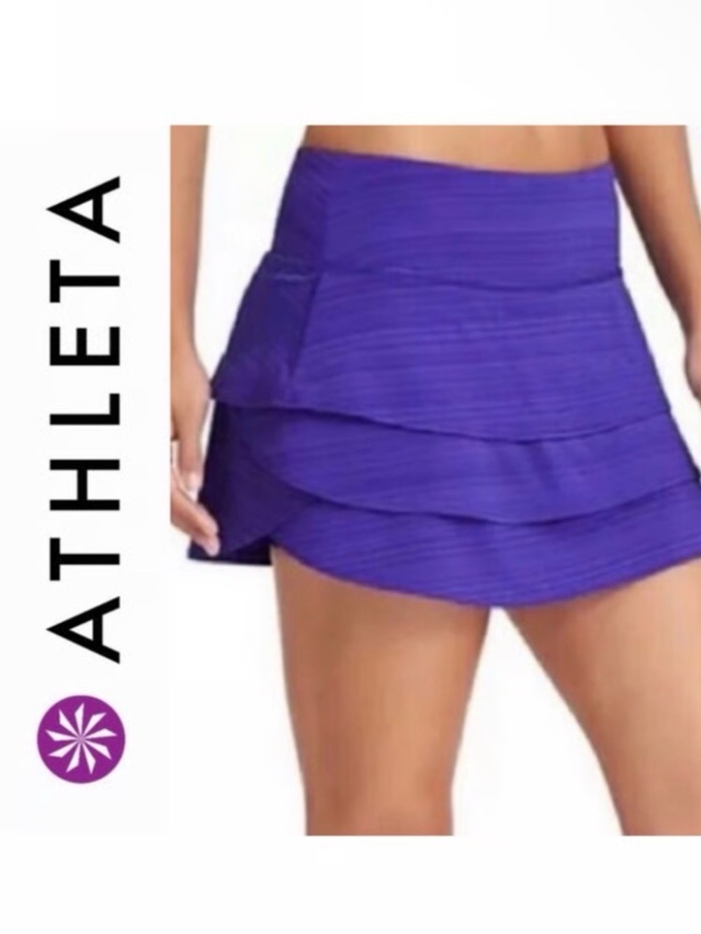Athleta Women’s Swagger Layered Ruffle Skort Tennis Golf Running Purple Size S
